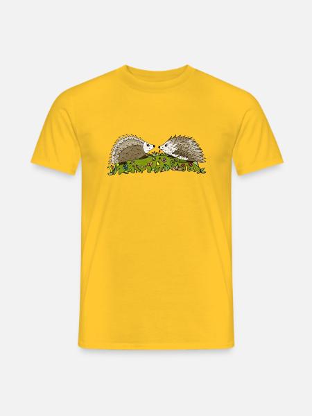 Hedgehogs - Men's T-Shirt - yellow