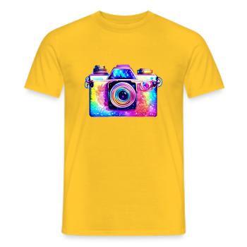 Photographer Funny Photographers Photographing Camera - Men's T-Shirt - yellow - Front - AI Model Male 178 dark (178cm)