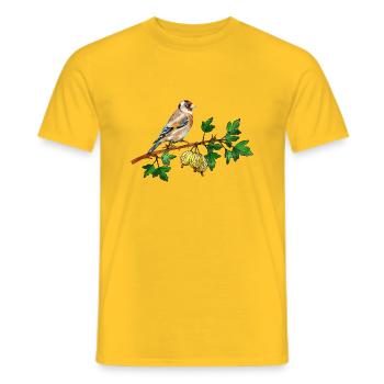 Bird - Men's T-Shirt - yellow - Front - AI Model Male 178 dark (178cm)