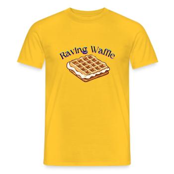 Raving Waffle Party - Men's T-Shirt - yellow - Front - AI Model Male 178 dark (178cm)