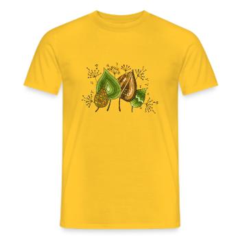 List - Men's T-Shirt - yellow - Front - AI Model Male 178 dark (178cm)