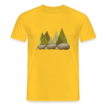 Igel - Männer T-Shirt - Gelb - Vorne - AI Model Male 178 dark (178cm)