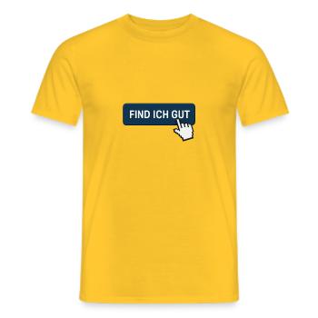 Je pense que c’est bien ! - le design pour tous les penseurs positifs - T-shirt homme - jaune - Devant - AI Model Male 178 dark (178cm)