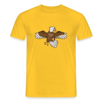 Eagle Kids by The Manzanita's - Men's T-Shirt - yellow - Front - AI Model Male 178 dark (178cm)