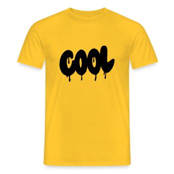 Cool Graffiti - Männer T-Shirt - Gelb - Vorne - AI Model Male 178 dark (178cm)