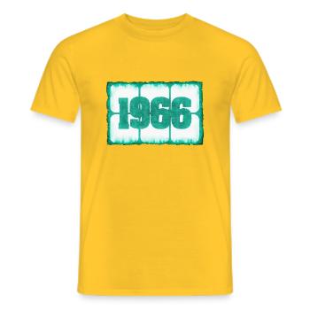 Geboren Jahrgang 1966 - Männer T-Shirt - Gelb - Vorne - AI Model Male 178 dark (178cm)