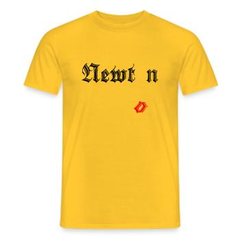 Isaac Newton - Männer T-Shirt - Gelb - Vorne - AI Model Male 178 dark (178cm)