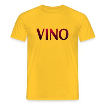 VINO - Men's T-Shirt - yellow - Front - AI Model Male 178 dark (178cm)