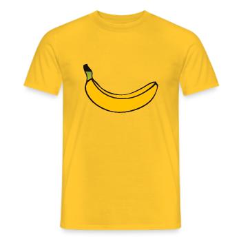 banane 7 A - T-shirt homme - jaune - Devant - AI Model Male 178 dark (178cm)