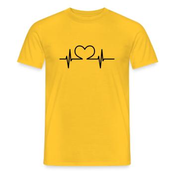 Battement - T-shirt homme - jaune - Devant - AI Model Male 178 dark (178cm)