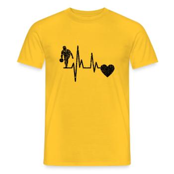 Quilles Quilles Club de bowling Club de bowling Bowling Club Bowlers - T-shirt homme - jaune - Devant - AI Model Male 178 dark (178cm)