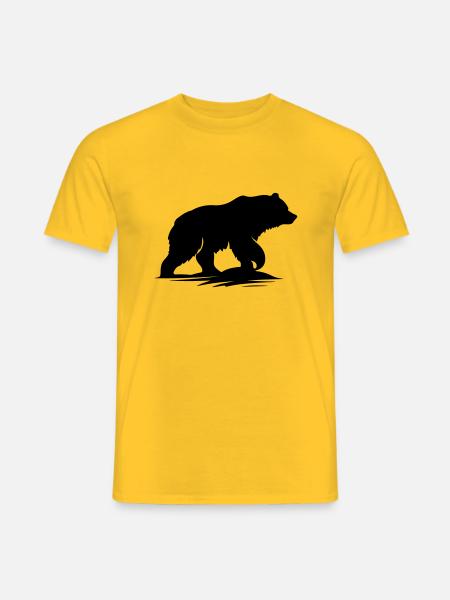 bär - Männer T-Shirt - Gelb