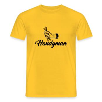Craftsman Handyman Craft Tool Construction Site - Men's T-Shirt - yellow - Front - AI Model Male 178 dark (178cm)