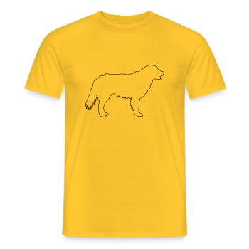 Golden Rertriever Contours 1 - T-shirt homme - jaune - Devant - AI Model Male 178 dark (178cm)