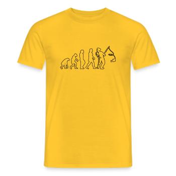 Fishing Fishing Angler Fishing Hook - Men's T-Shirt - yellow - Front - AI Model Male 178 dark (178cm)