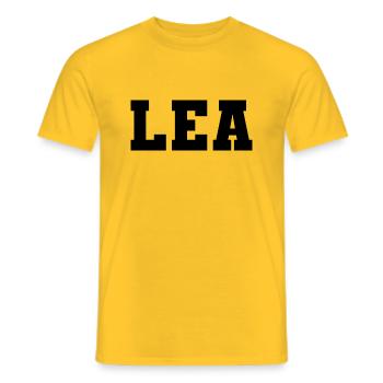 Name - Lea - Männer T-Shirt - Gelb - Vorne - AI Model Male 178 dark (178cm)