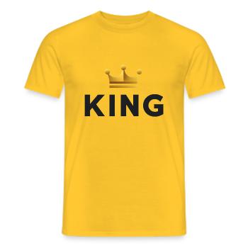 You're the king - Men's T-Shirt - yellow - Front - AI Model Male 178 dark (178cm)