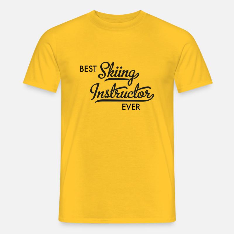 Skilehrer - Männer T-Shirt - Gelb