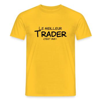 Le meilleur trader c'est moi - T-shirt homme - jaune - Devant - AI Model Male 178 dark (178cm)