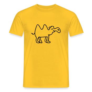 Gemütliches Kamel - line - Männer T-Shirt - Gelb - Vorne - AI Model Male 178 dark (178cm)