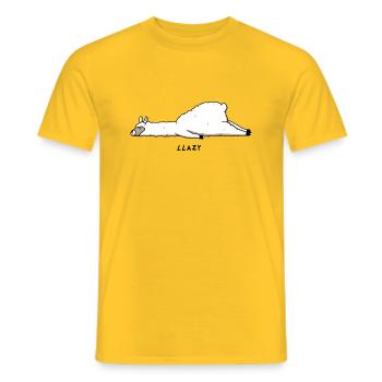 Llazy - Männer T-Shirt - Gelb - Vorne - AI Model Male 178 dark (178cm)
