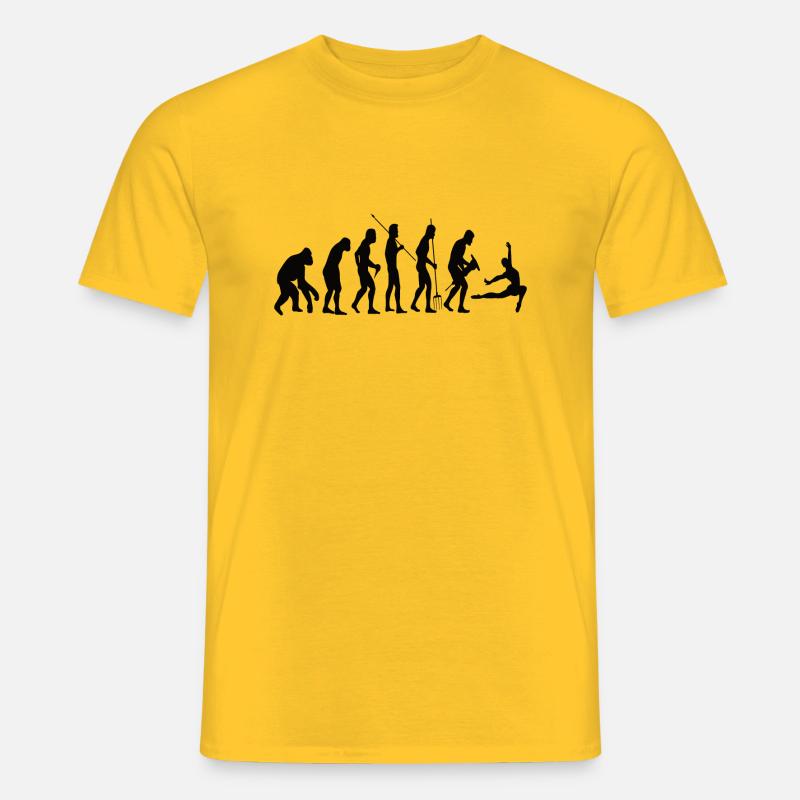 Danseuse de ballet Evolution Danse Ballerine Cours de danse - T-shirt homme - jaune