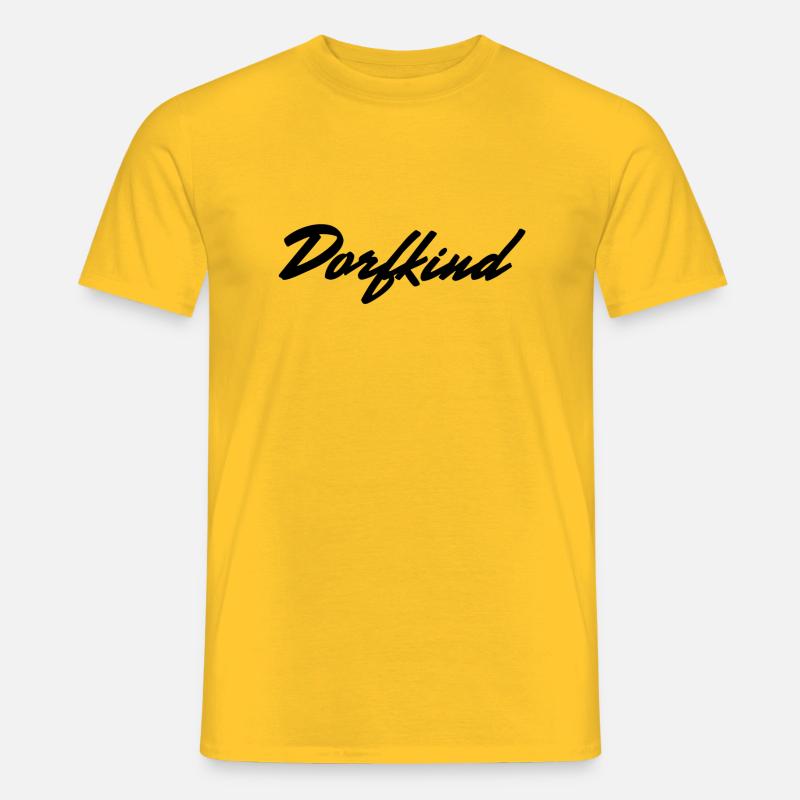 DORFKIND - Männer T-Shirt - Gelb