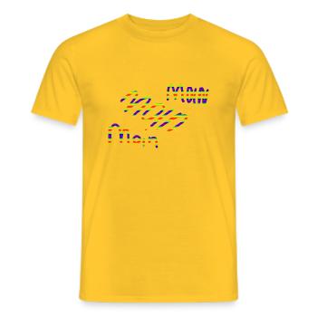 moin moin moin 3 - Männer T-Shirt - Gelb - Vorne - AI Model Male 178 dark (178cm)