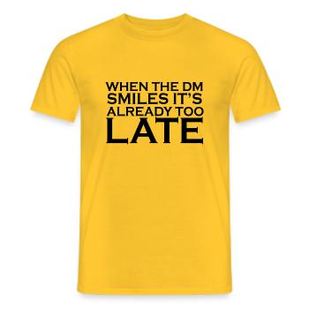 Boardgame Chess Backgammon Game Night - Men's T-Shirt - yellow - Front - AI Model Male 178 dark (178cm)