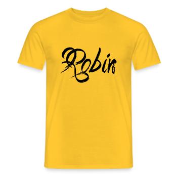 Robin - T-shirt homme - jaune - Devant - AI Model Male 178 dark (178cm)