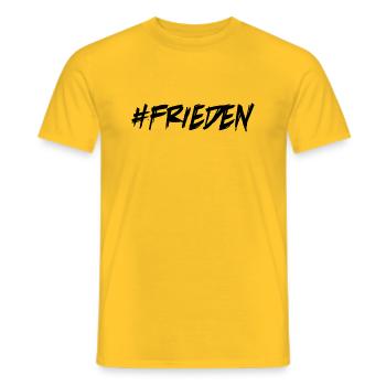 Frieden Freiheit Peace Weltfrieden Ukraine - Männer T-Shirt - Gelb - Vorne - AI Model Male 178 dark (178cm)