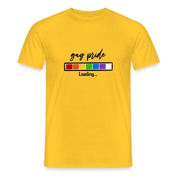 Gay Pride LGBT Pride Rainbow Gay Festival - Men's T-Shirt - yellow - Front - AI Model Male 178 dark (178cm)