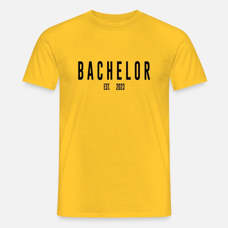 Bachelor 2023 Studium Geschenk - Männer T-Shirt - Gelb