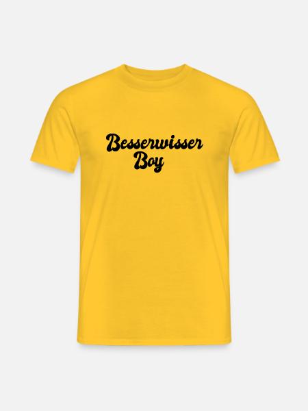 Besserwisser Boy - Männer T-Shirt - Gelb