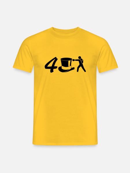 4 Zylinder Boxer - Männer T-Shirt - Gelb