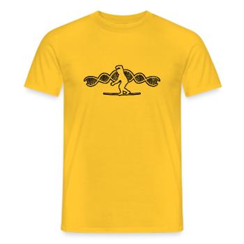 Slackline Tricklining Gift Slackliner - Men's T-Shirt - yellow - Front - AI Model Male 178 dark (178cm)