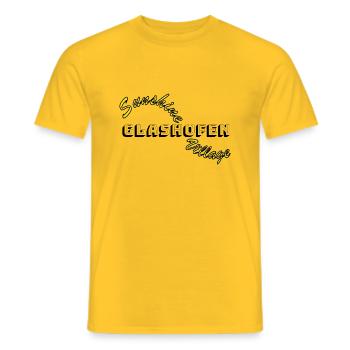 Dorf Glashofen Odenwald Fan Motiv - Männer T-Shirt - Gelb - Vorne - AI Model Male 178 dark (178cm)