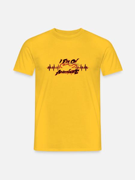 I Fly On Adrenalin moto - Men's T-Shirt - yellow