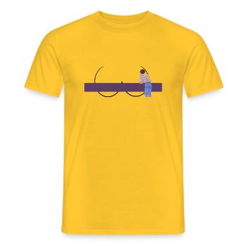 schauen - Männer T-Shirt - Gelb - Vorne - AI Model Male 178 dark (178cm)