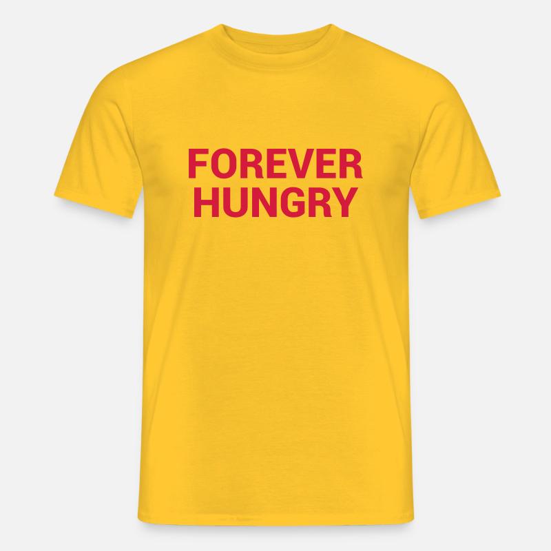 forever hungry - Männer T-Shirt - Gelb