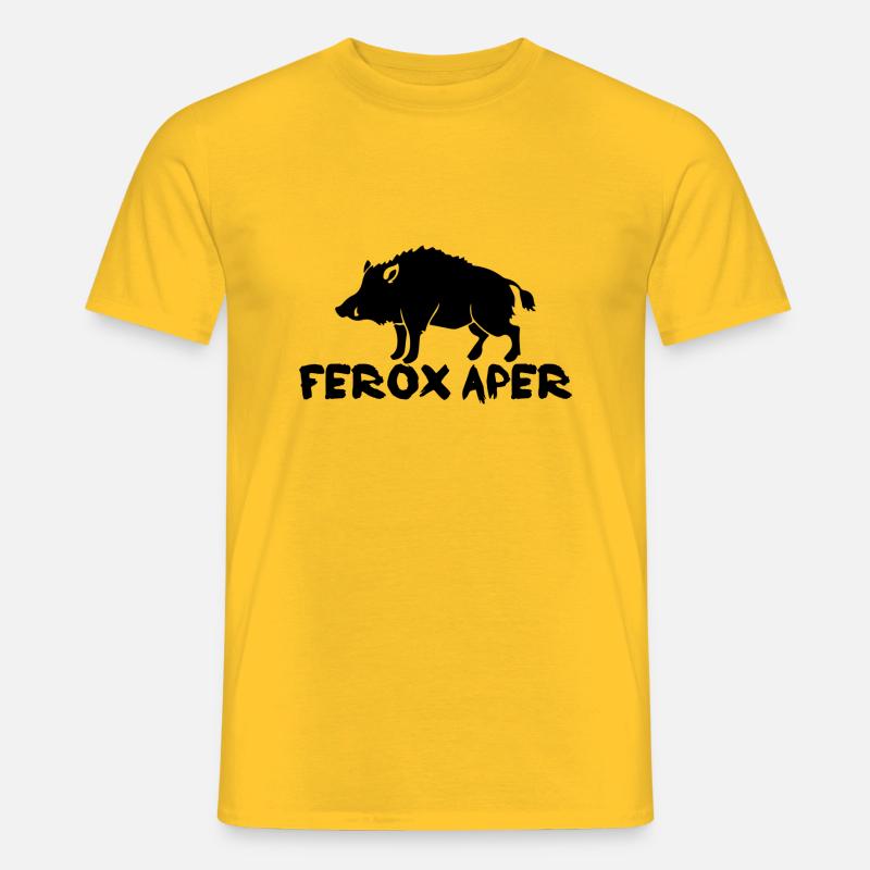 Das wildschwein - Männer T-Shirt - Gelb