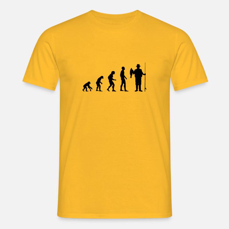 Angler Evolution - Männer T-Shirt - Gelb