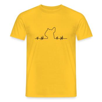 Bulldog - Men's T-Shirt - yellow - Front - AI Model Male 178 dark (178cm)