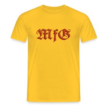 Mit freundlichen Grüßen - Männer T-Shirt - Gelb - Vorne - AI Model Male 178 dark (178cm)