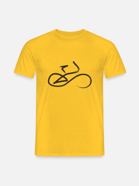 Fahrrad Coole Kunst Zeichnung - Männer T-Shirt - Gelb