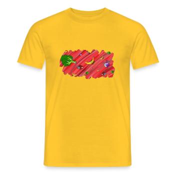 Guerre des légumes de l’espace - T-shirt homme - jaune - Devant - AI Model Male 178 dark (178cm)