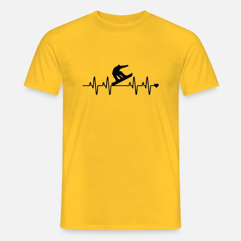 Snowboard - Männer T-Shirt - Gelb