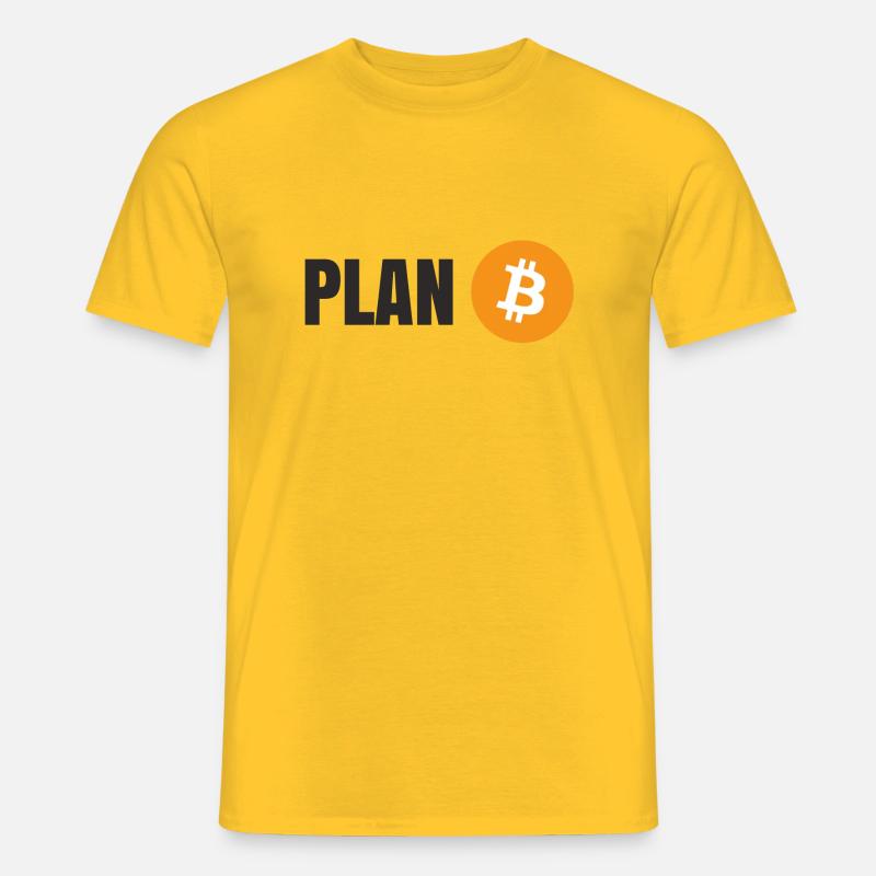 Bitcoin - Plan B - Männer T-Shirt - Gelb