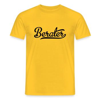Berater - Männer T-Shirt - Gelb - Vorne - AI Model Male 178 dark (178cm)