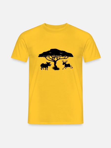 Safari Zoo Animal Safari Zoo - Männer T-Shirt - Gelb